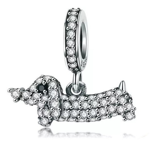 Charm Perro Salchicha Dachshund Teckel Pulsera Plata 925 