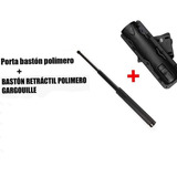 Baston Retractil Polímero Carabineros+ Porta Baston Polimero