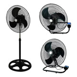 Ventilador 18 Pulgadas 3 En 1 Con 3 Aspas De Metal Pedestal Piso Y Pared