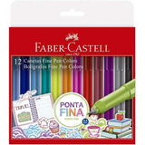 Caneta Fine Pen Colors 12 Cores