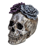 Wenyle Halloween Skull Statues Home Decor Day Of Dead Purple