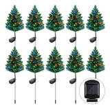 Baquler 10 Luces Solares Para Árbol De Navidad Para Jardín, 