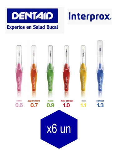 Cepillo Interprox Recto Pack X6 Unidades