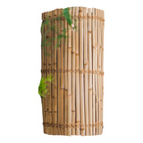 Porta Lámparas De Caña Bambú De 30 X 30 Cm. Envios