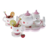 Juego De Té Dollhouse Mini Fresas Para Muñecas Y Niños Kitch