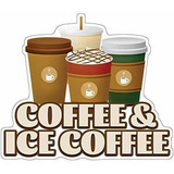 Signmission Ice Coffee 24 Calcomanías Para Soporte De De