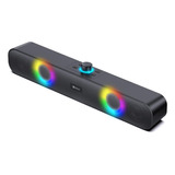 Bocina Inalambrica 1hora Barra De Sonido Rgb Bt Usb Boc241