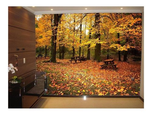 Adesivo De Parede Floresta Natureza Árvores 3d M² Xna156