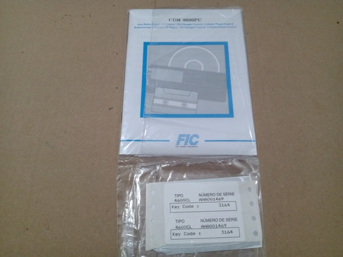 Manual Instruções Auto-radio Cd Player Fic Cdr 4600pc + Code