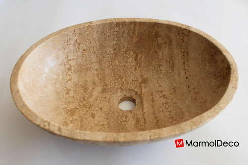 Lavabo De Mármol Natural Dorado Tepeji Cuna De Moises 40cm