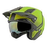 Casco Joe Rocket Rkt 6 Phoenix Abierto 3/4 Neón / Hiviz