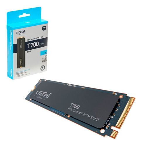 Ssd Crucial T700 M.2 Nvme De 1 Tb Pcie Gen5 11.700 Mb/s