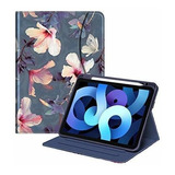 Funda De Tablet Para iPad Air 4ta Generacion Diseño Flores