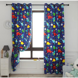 Set De Juego De Cortinas Blackout + Visillo; 230 X 140 Cm