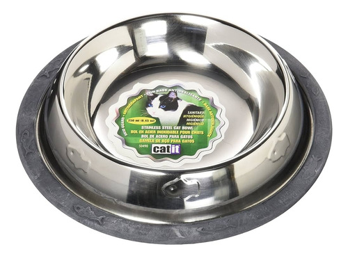 Catit Plato Acero Inox Antideslizante 250 Ml