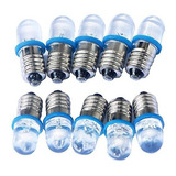 Focos Led - Gutreise 10pcs E10 Tornillo Dc3v Blue Spot Led B