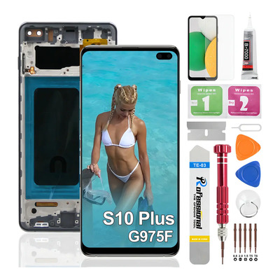 Pantalla Táctil LCD Okbichi Incell para Samsung S10 Plus SM-G975 Negro | Meses sin interés