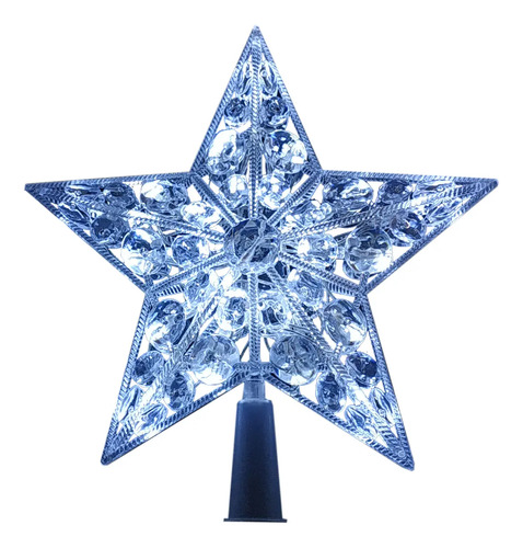 Luces Para Navidad Estrella Gigante Punta De Arbol Blanca