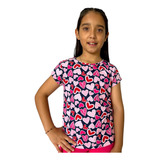 Blusa Básica Niña. Camiseta Infantil Con Coloridos Diseños