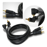 16 Cabo Rca 1 Metro Technoise Série 100 Pro Conector L Preto