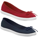  Set Dos Pares Andrea Flat Balerina Rojo Azul  2643168