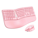 Meetion Teclado Y Mouse Inalámbricos Ergonómicos, Teclado