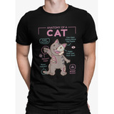 Playera Monzatii Algodón Anatomy Cat Kawaii Anatomia Gatuna