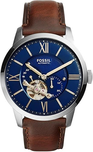  Relógio Fossil Me3110 Townsman Orig Automatic Gold Blue