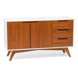 Balcão Buffet Happy 130 Cm 2 Portas 3 Gavetas Madeira/mdf