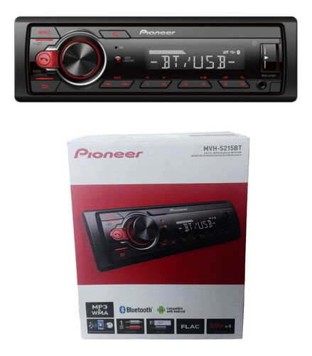 Autoestéreo Para Auto Pioneer Mvh S215bt Con Usb Y Bluetooth