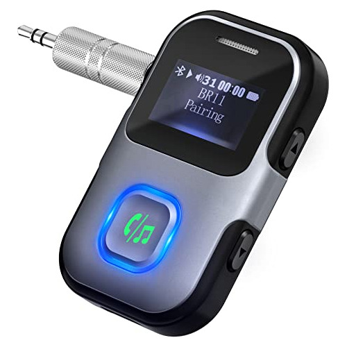 Receptor Bluetooth 5.0 Lcd, Adaptador Aux Bluetooth Coc...