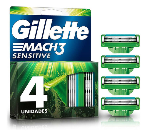 Gillette Mach3 Sensitive X 4und - Unidad a $12942