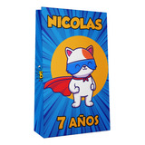 Bolsitas Golosineras Personalizadas Gato Superheroe X20