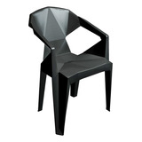 Cadeira De Jantar Plástica Estilo Diamante Resistente 182kg