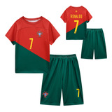 1 Conjunto Dos Piezas Camiseta Fútbol Niños Portugal No. 7