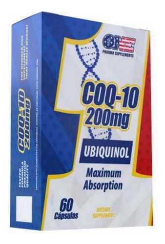 Coenzima Q10 Ubiquinol 200mg 60 Caps - One Pharma Supplments Sabor Without Flavor