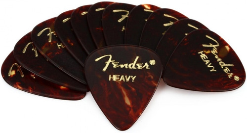 Pack X 12 Púas 351 Fender Torto Celluloid Heavy 198-0351-900