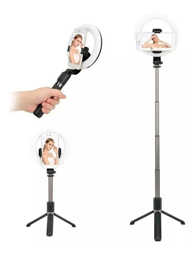 Aro De Luz Led Selfie Stick /  Monopod Con Tripode 