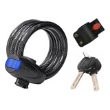 1.2mcandado Cable Cadena Seguridad Para Bici O Moto  Y Llave