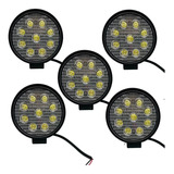 Kit 5 Faros 9 Led Accesorio Universal Auto Camioneta 4x4