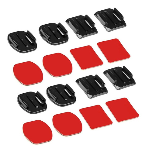 Kit Soportes Adhesivos Planos Y Curvos Gopro / 8 Uds