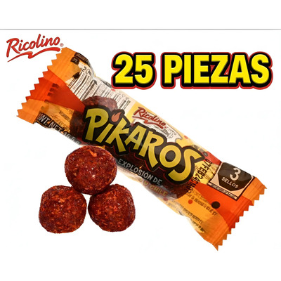 Ricolino Pikaros 25 Piezas | MercadoLibre
