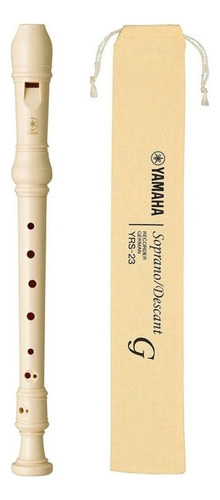 Yamaha Yrs23 - Flauta Recuta De Três Peças Para Uso Escolar. Origem Indonésia. Sistema Alemão De Cores De Marfim