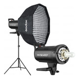 Kit Flash Godox Sk400 Ii Com Octabox 120cm Colmeia E Tripé 110v