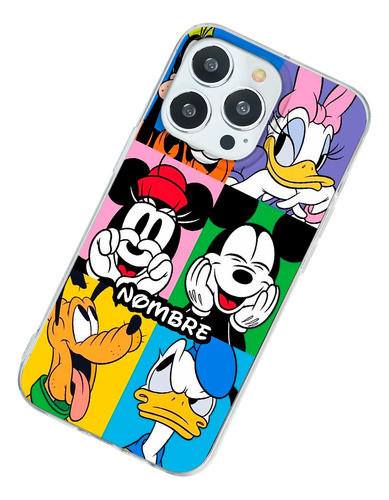 Funda Para iPhone Personajes Disney Personalizada Tu Nombre