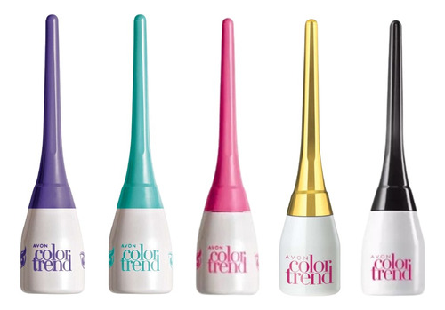 Kit Delineadores Líquidos Para Ojos Color Trend Avon Set X5