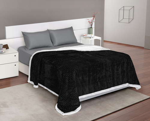 Acolchado Edredon Flannel Corderito 2 1/2 Queen Size Oferta