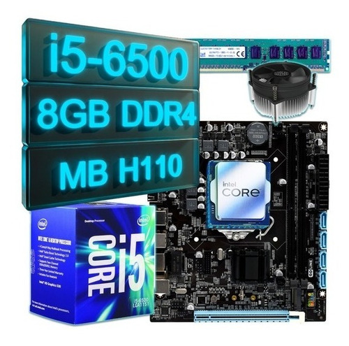 Kit Upgrade Intel I5 6500 + Placa Mãe Intel H110 + Ddr4 8gb