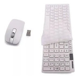 Kit Teclado E Mouse Slim Sem Fio Branco