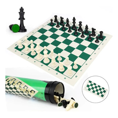 Ryvoxel 36cm Ajedrez Profesional Piezas Blancas Y Negras En Cubos 36 X 36cm, Ajedres De Viaje Para Adultos, Niños | MercadoLibre